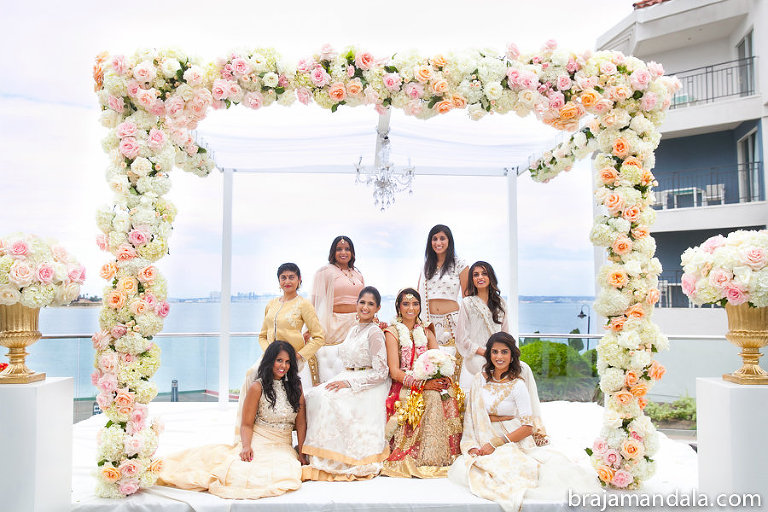 Indian wedding bridal party